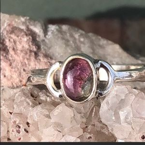 BOUTIQUE NATURAL WATERMELON TOURMALINE 925 RING, 8